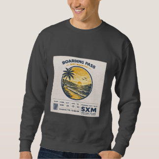 Sint Maarten SXM Vintage Travel Pin Sweatshirt
