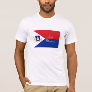 Sint Marteen St Martin flag souvenir tshirt
