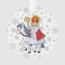 Sinterklaas and his White Horse Ornament