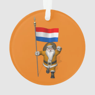 Sinterklaas Avec Ensigne De Pays-Bas