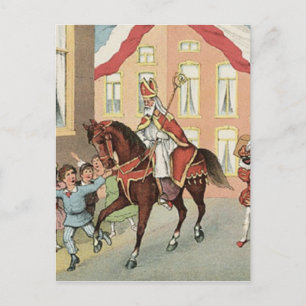 Sinterklaas Dutch St. Nick Vintage St. Nicholas Postcard