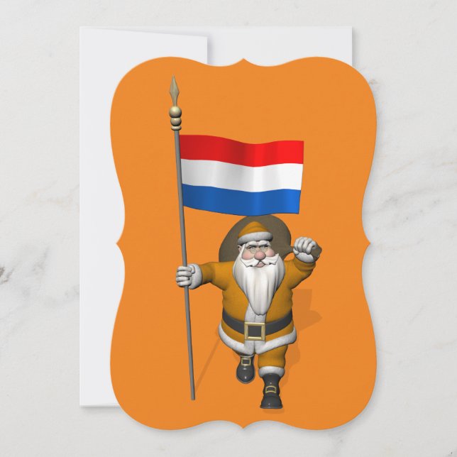 Sinterklaas With Ensign Of The Netherlands (Front)