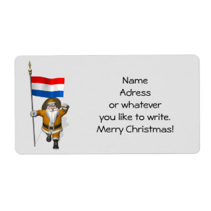 Sinterklaas With Ensign Of The Netherlands