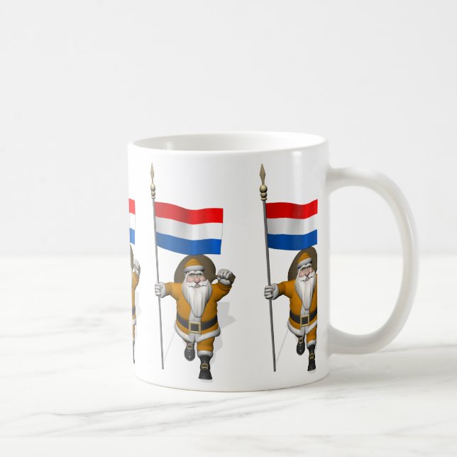 Sinterklaas With Ensign Of The Netherlands Coffee Mug (Right)