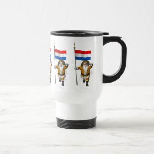 Sinterklaas With Ensign Of The Netherlands Travel Mug