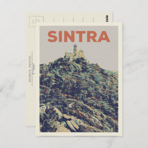 Sintra Pena Palace illustration Portugal Postcard