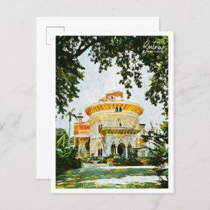 Sintra Portugal Beautiful Oil Paint Landscape Postcard