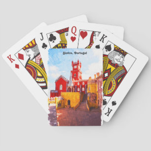 Sintra Portugal City Watercolor Playing Cards