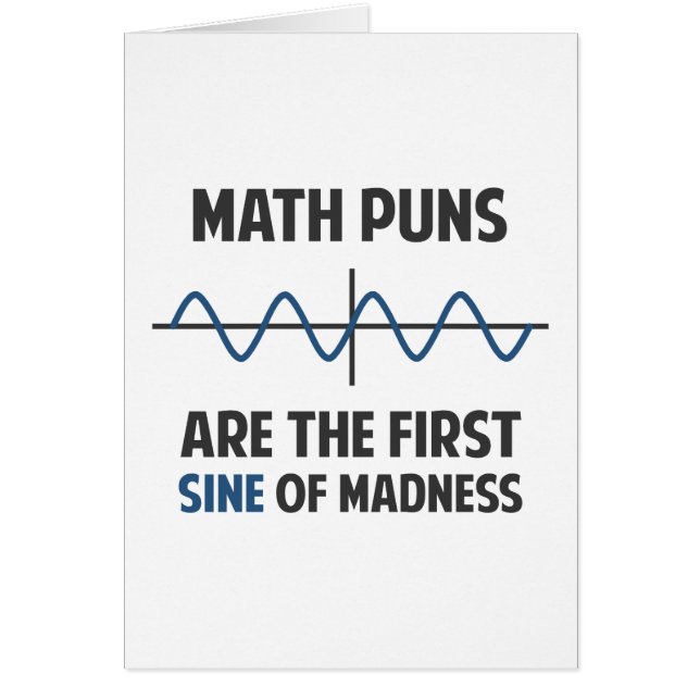 Sinus de calembours de maths premier de folie (Devant)