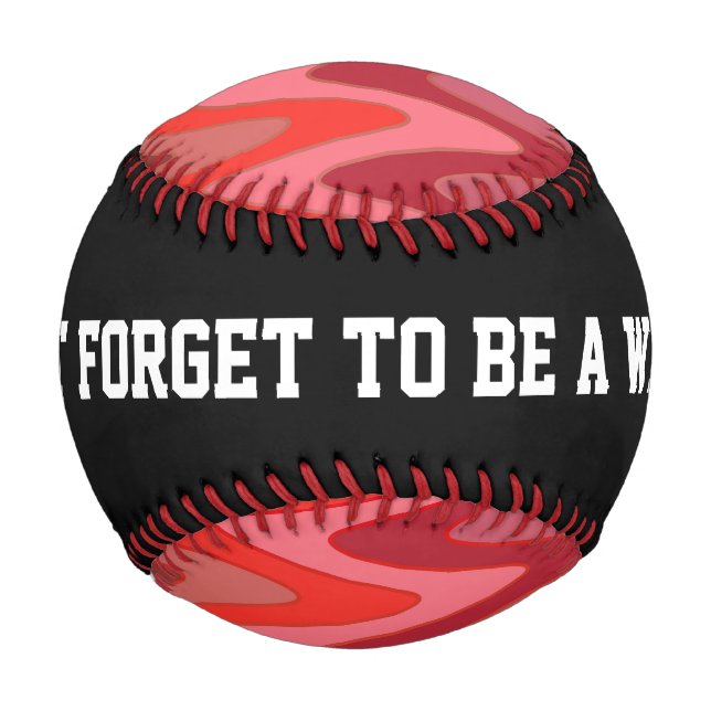 Sinus Waves pattern - red + your ideas Baseball (Back)