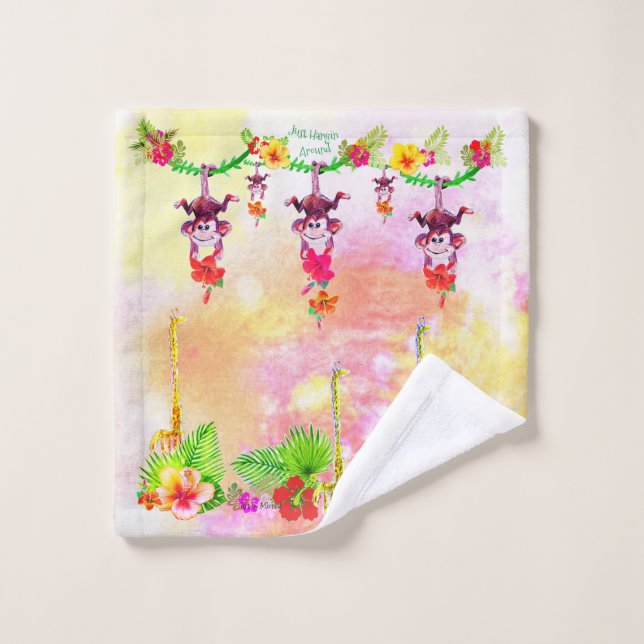 Sion le singe et le linge (Gant de toilette)