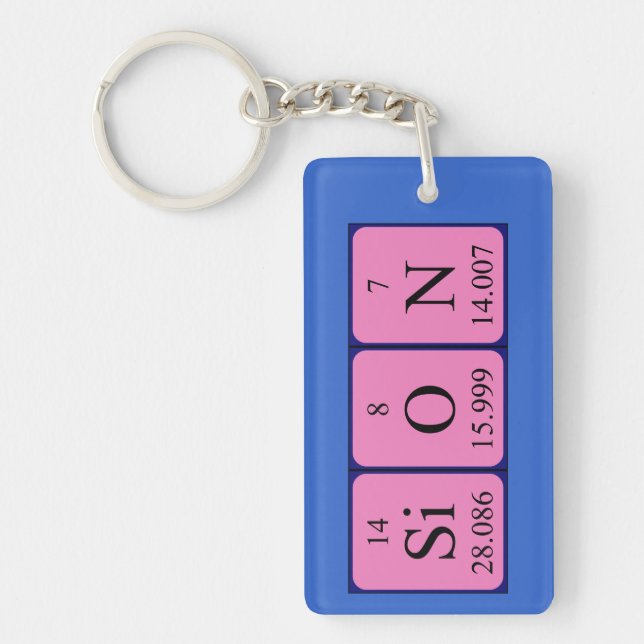 Sion periodic table name keyring (Front)