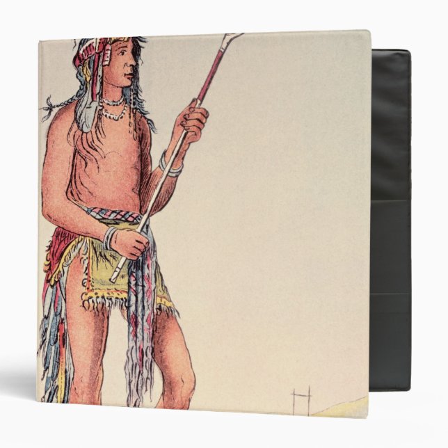 Sioux ball player Ah-No-Je-Nange Binder (Front/Inside)