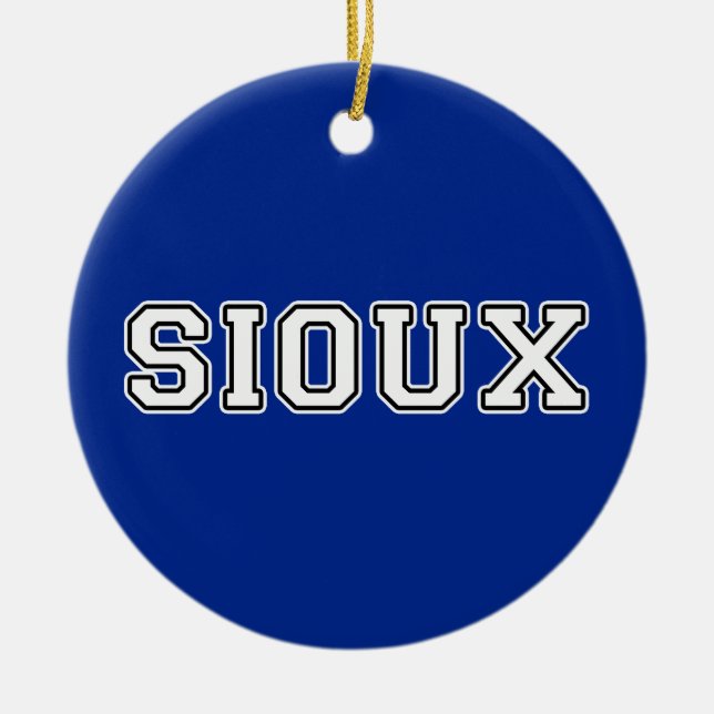 Sioux Ceramic Ornament (Front)