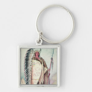 Sioux chief, 'The Black Rock' Keychain