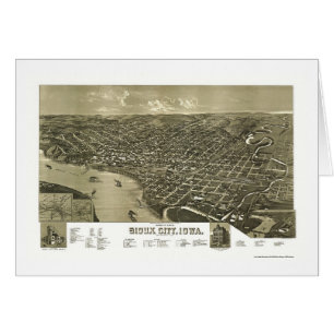 Sioux City, IA Panoramic Map - 1888