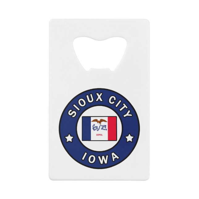 Sioux City Iowa Credit Card Bottle Opener (Front)