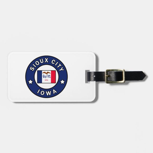 Sioux City Iowa Luggage Tag (Front Horizontal)