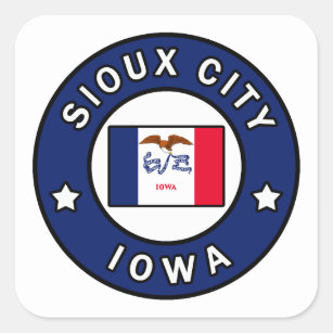 Sioux City Iowa Square Sticker
