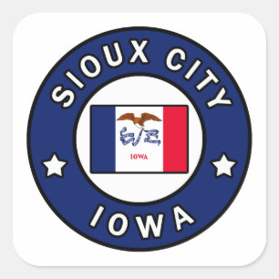 Sioux City Iowa Square Sticker