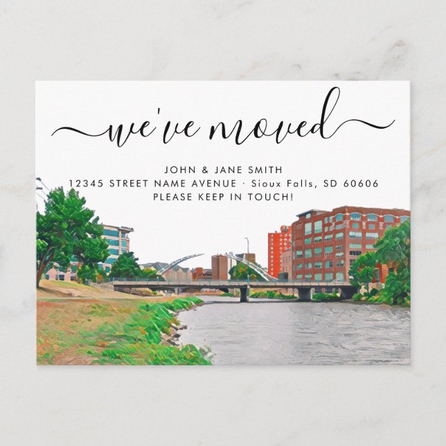 Sioux Falls Moving Announcement Postcard (Front)