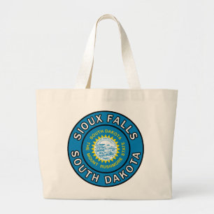 Sioux Falls South Dakota Large Tote Bag