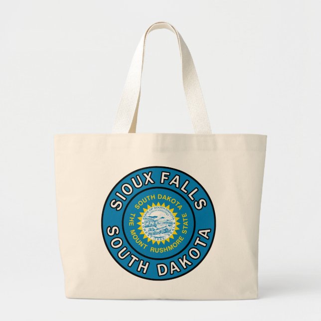 Sioux Falls South Dakota Large Tote Bag (Front)