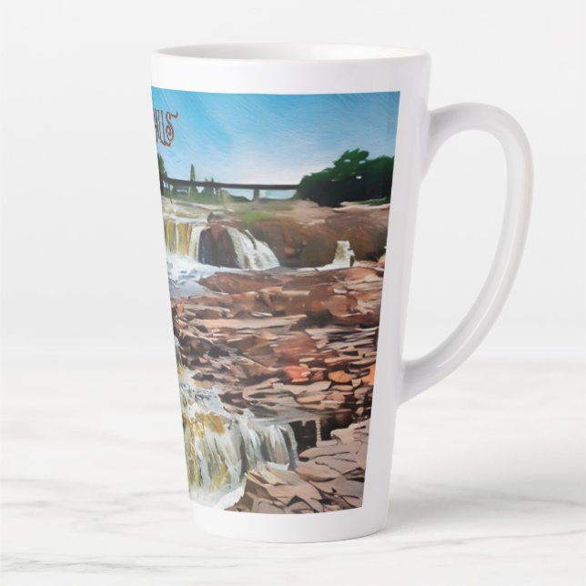 Sioux Falls, South Dakota Latte Mug (Right)