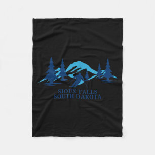 Sioux falls south dakota ski resort skiing skier fleece blanket