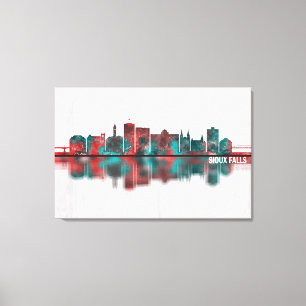 Sioux Falls South Dakota Skyline Canvas Print