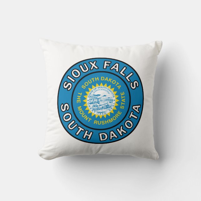 Sioux Falls South Dakota Throw Pillow (Front)