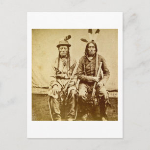 Sioux Warriors with Repeating Rifles Vintage Postcard