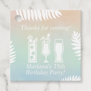Sip and Dip Pool Party Favours Favour Tags
