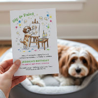 Sip and Paint Your Pet Cava Birthday Party
