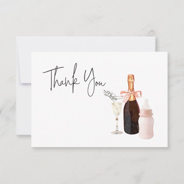 Sip and See Baby Shower Customizable Thank You (Front)