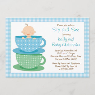 Sip and See Baby shower Invitation