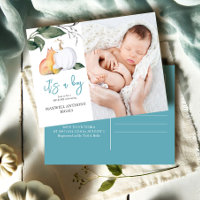Sip and See Baby Shower Invitations Fall Fox