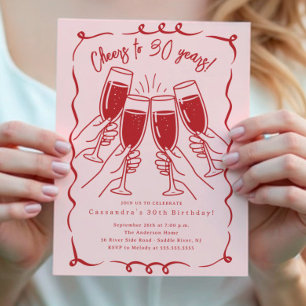 Sip & Celebrate: 30 Years Birthday  Invitation