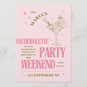 Sip, Celebrate, & Sparkle – Bachelorette Bash Invitation