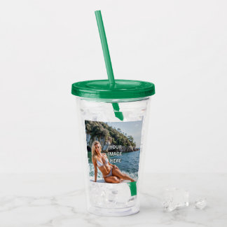 SIP! 🥤 Custom Acrylic Tumbler with Straw Design