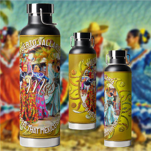 Sip & Feel That Mexico Rhythm Dancers 2549 Water Bottle