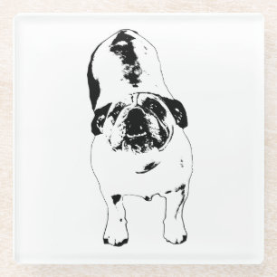 Sip Guard Bulldog Icon Glass Coaster