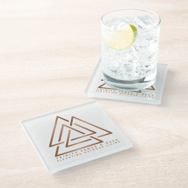 Sip Happens! Glass Coaster (Angled)