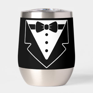 Sip in Style – Tuxedo Stemless Wine Tumbler
