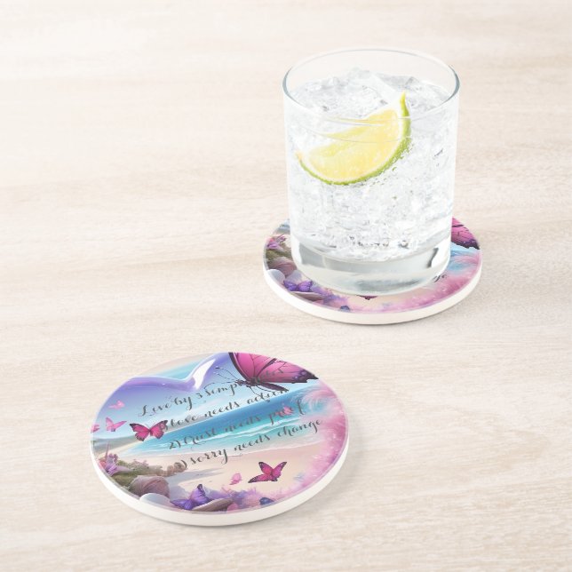“Sip Into Summer Serenity” or “r Coaster (Side)