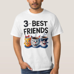 Sip, Laugh, Repeat: 3 Best Friends Coffee Mug T-Shirt