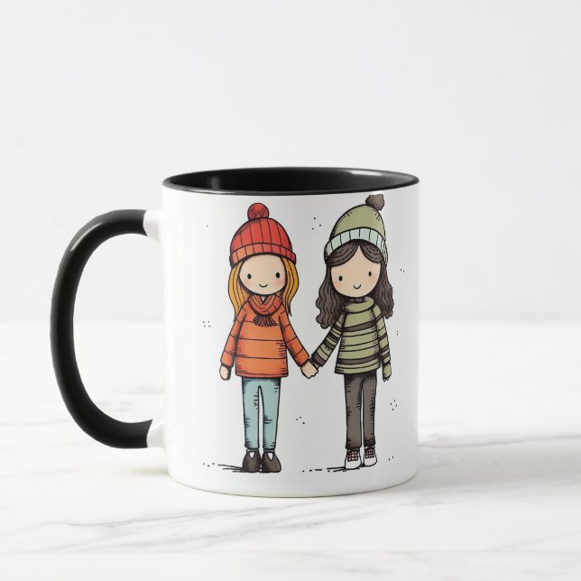 Sip, Laugh, Repeat: The Best Friends Forever Mug  (Left)