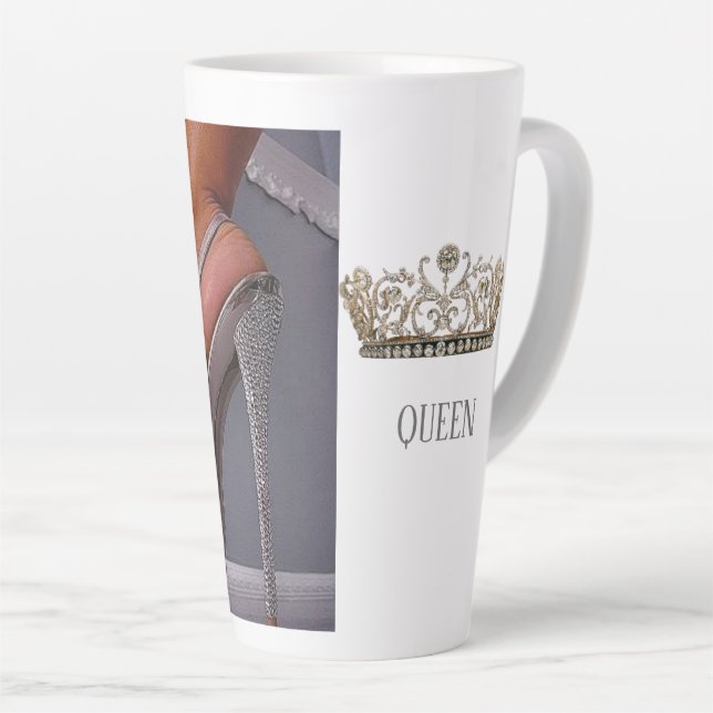 Sip like Royalty when you buy our Queen mug! Latte Mug (Right Angle)