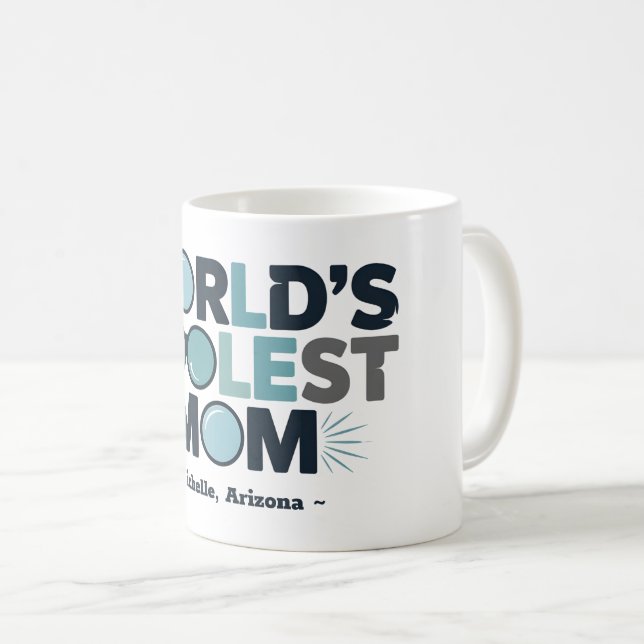 Sip Like the World’s Coolest Mom – Personalized Coffee Mug (Front Right)