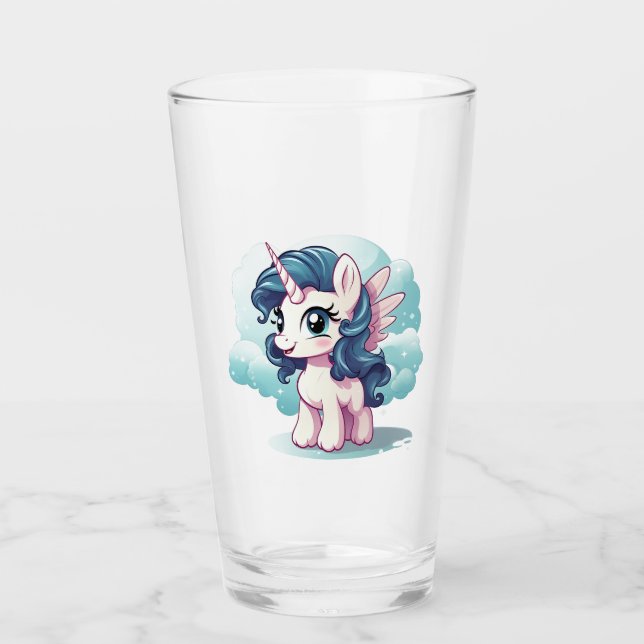 🦄 "Sip mystique" Unicorn Tumbler en verre 🌟 (Devant)